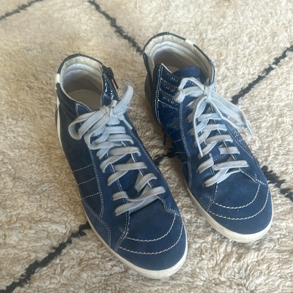 High end, high top sneakers